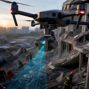 <b>Mini</b> Dual-Sensor Gimbal Pod 8MP Ultra-Wide 135.6° FOV 384x288 Thermal 7mm ≤150g Ultralight Low-Power UAV <b>Camera</b> - Product Image 6