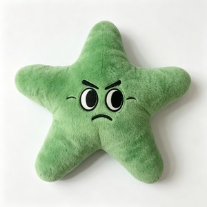 Peluche de estrella verde personalizado, peluche de estrella de mal humor, almohada de peluche de estrella con cara enojada, peluche de estrella de mar, peluche de estrella con expresión linda - Product Image 5