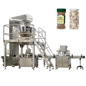 Packing Machine Bottle Automatic Small Scale Bottle Condiments Granule Spice Pepper Filling Machine Jars Packaging Line