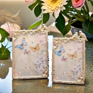 Kim loại khung ảnh tùy chỉnh sang trọng chim kim loại khung ảnh bảng 6 inch 7 inch 8 inch 10 inch kim loại khung ảnh cưới - Product Image 6