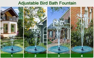Indoors Outdoors Decoration Bird Bath Fountain Landscape Lighting Garden Oxygen Water Circulation Fountain Pump