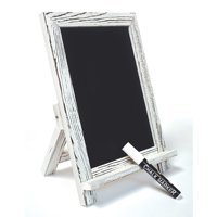 Panneau de tableau noir en bois Cadre en bois rustique Petit tableau magnétique avec rebord intégré et support pliant