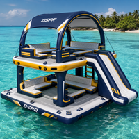 Plateforme flottante gonflable pour les acheteurs en gros, plateforme aquatique spacieuse pour la plage, le lac et les loisirs en station balnéaire