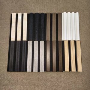 モダンな木製吸音パネル MDF 壁天井防音 PET 木製ベニヤ ポリエステル吸音パネル 吸音スラットパネル 高性能 - Product Image 3