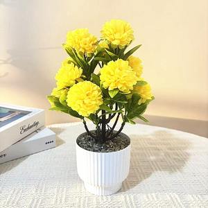 Maceta de Plástico Verde con 12 Hortensias Artificiales, Diseño Moderno y Realista, Decoración para Jardín y Patio - Product Image 4