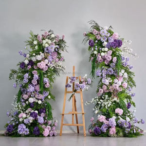 Vente en gros : Composition florale artificielle Monet, arche en <span class=keywords><strong>fleurs</strong></span>, verdure en soie pour décoration de fond de mariage et de fête - Product Image 6