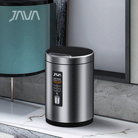 Poubelle à capteur automatique 12 litres Système intelligent sans contact Couvercle en acier inoxydable Filtre à odeurs Écologique Maison Chambre Cuisine