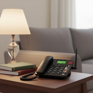 Téléphone de bureau sans fil 4G JIMI, téléphone fixe sans fil avec <span class=keywords><strong>clavier</strong></span>, double SIM, écran couleur 2,4 pouces, batterie 1000 mAh, WiFi/SOS, radio FM - Product Image 1