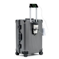 Valise cabine à roulettes Check Spinner à prix de gros, approuvée par les compagnies aériennes, avec cadre en aluminium et serrure à combinaison