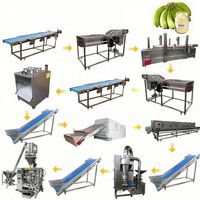 Productielijn voor plantainbananenchips, drogen, malen, groene bananen schillen, plantainpoeder en meel maken.