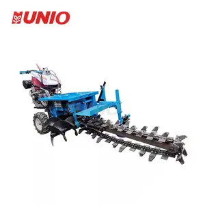 Walk-behind chain trencher small agricultural deep trench trenching tool
