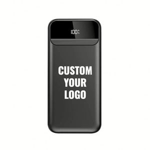 Custom Logo 10000mAh Power Bank, High Capacity External Battery with Dual USB Type-C & <b>Micro</b> USB for <b>Phones</b> & Corporate Gifts - Product Image 1