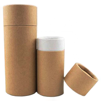 Boîte de papier d'emballage de grains de café de forme ronde faite à la main de luxe