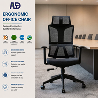 Fabricant de chaises de bureau personnalisées, chaise de bureau ergonomique pour une position saine, avec accoudoirs 3D, chaise de bureau en mesh