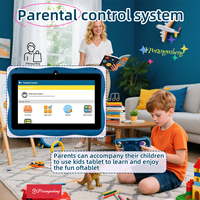 YPORANGECHENG Tablet Edukasi 7 inci untuk Anak-anak 2GB+32GB MTK Quad Core Android 12 Tipe-C 3000mAh Logo OEM Tablet Anak Kustom