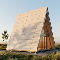 Maison préfabriquée de luxe moderne en forme de A, villa modulaire préfabriquée, maison préfabriquée portable avec loft pour jardin, resort ou chalet