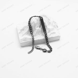 Stainless Steel Cuban Chain <b>Bracelet</b> with Textured Plate and <b>Adjustable</b> Extension Rose Detail Vintage Gothic Punk Jewelry - Product Image 2