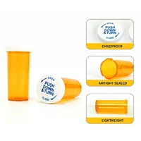 Frascos de Plástico para Pastillas con Tapas a Prueba de Niños, 16dr 20dr 30dr 40dr 60dr, Envases de Medicamentos, Frascos de Viaje para Píldoras