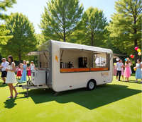 Nouvelle remorque de vente ambulante en acier inoxydable pour boissons froides, café, thé boba, smoothies, cupcakes, glaces et autres aliments, idéale pour les boissons glacées.