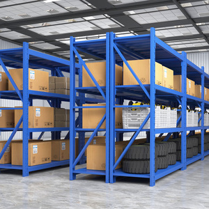 Jigong <span class=keywords><strong>4</strong></span>層鋼腐食保護エポキシ粉末コーティングストレージラック250KG容量マルチレベル倉庫 & ガレージ棚 - Product Image 5