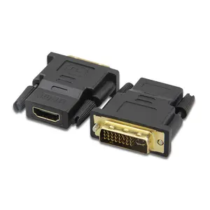 Adaptador conversor fêmea hdmi 19 pinos para dvi 24 + 5 pinos, conector adaptador para hdtv