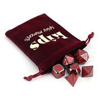 Sac de rangement pour dés de haute qualité avec logo personnalisé, sac à cordon en velours pour dés de D&D