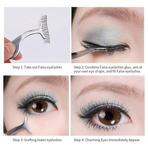 Pince à cils personnalisée avec logo, en acier inoxydable, applicateur d'extensions de cils, outil de beauté - Product Image 6