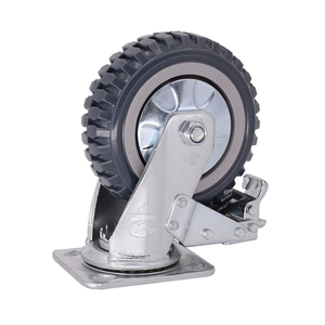 Fabrikverkauf Edelstahl 250Kg 6 Zoll Hochleistungs-PU-MW-Lenkrolle mit Bremse - Product Image 3