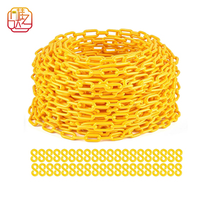 Chaîne en <span class=keywords><strong>plastique</strong></span> jaune haute visibilité - Chaîne de sécurité robuste pour le contrôle des foules <span class=keywords><strong>et</strong></span> les chantiers de construction - Product Image 1