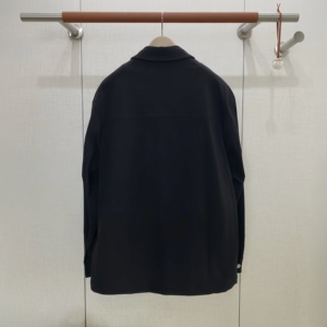 Chaqueta de Nailon Suave para Hombre, Abrigo con Estampado de Silicona, Cuello de Solapa, Transpirable, Antiarrugas, Negro, Blanco, Tallas 46, 54 - Product Image 3