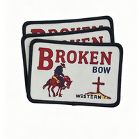 Écusson imprimé thermocollant en tissu écologique, motif logo croix de cowboy et cheval, couleur intégrale, pour vêtements décontractés et accessoires de chapeau