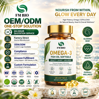 Gélules d'huile de poisson oméga-3, supplément naturel d'huile de poisson des grands fonds EPA DHA, approvisionnement en vrac, service de personnalisation du logo et de l'emballage OEM ODM