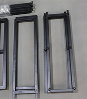Rangka Lengkung Besi Logam Setengah Lingkaran Besar untuk Dekorasi Acara Pernikahan 2.1x2.3m Hitam/Putih Portabel