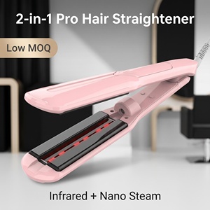 <span class=keywords><strong>Lisseur</strong></span> à vapeur ionique infrarouge électrique professionnel avec réservoir d'eau amovible et plaques en céramique pour usage domestique et hôtelier - Product Image 1
