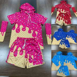 Sweat-shirt à capuche personnalisé en polyester imprimé par sublimation, motif camouflage drapeau américain, donuts, <span class=keywords><strong>baseball</strong></span>, pour hommes, jeunes et enfants - Product Image 5