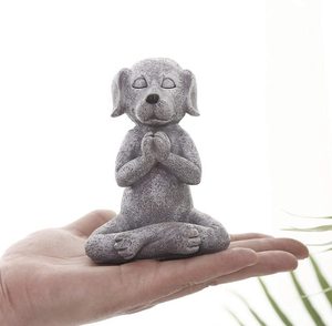Statuetta in Resina di Cane Yoga per Giardino e Interni - Product Image 1