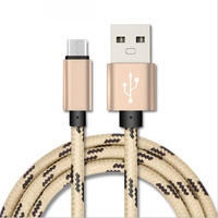 Kabel Pengisian Cepat Micro-USB 3A OEM/ODM Berbahan Nilon Kepang dan Aluminium Alloy untuk iPhone 6/7/8/X dengan Konektor Putar 180 Derajat, Garansi 12 Bulan
