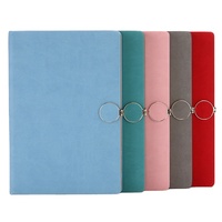 Carnet de notes multifonctionnel A5, ensemble de papeterie de bureau, journal de couleur bonbon, style spirale, couverture en cuir PVC
