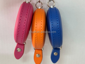 Porte-clés ruban à mesurer rétractable en cuir <span class=keywords><strong>personnalisé</strong></span> bleu <span class=keywords><strong>personnalisé</strong></span> de 2 mètres - Product Image 3