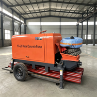 Farklı Beton Kapasiteli Mini Mobil Portatif Bangladeş Fiyatlı Sabit Pompa Treyler Üzeri Beton Pompaları Dizel Motorlu