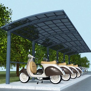 Cochera Metálica Resistente con Estructura de Aluminio, Cobertizo de Estacionamiento Duradero <span class=keywords><strong>para</strong></span> Uso Residencial y Comercial en Exteriores - Product Image 4