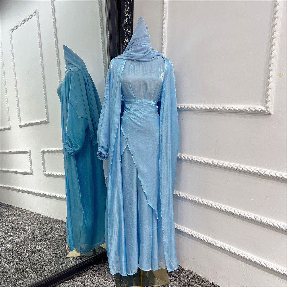 Light Blue cardigan + inside + hijab