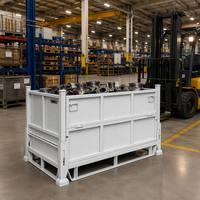 Bac de tri industriel pliable en acier renforcé, grande capacité, avec cadre métallique, personnalisable
