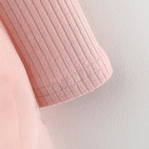 ชุดเดรสเจ้าหญิงเด็กผู้หญิงแบบตาข่ายปะติดปะต่อประดับโบว์  คอลเลคชั่นฤดูใบไม้ร่วงปี 2020  ชุดลำลองแฟชั่นสไตล์เรียบง่ายสำหรับเด็กทารก - Product Image 5