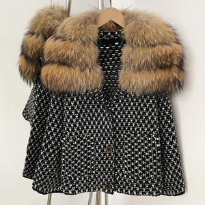 <span class=keywords><strong>Manteau</strong></span> en fourrure <span class=keywords><strong>de</strong></span> renard véritable naturelle <span class=keywords><strong>de</strong></span> qualité supérieure OFTBUY pour femmes, veste en cuir tricotée <span class=keywords><strong>de</strong></span> haute qualité, coupe-vent, col amovible, élégant - Product Image 4