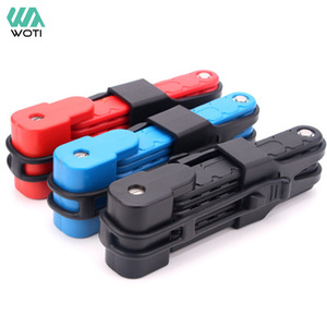 Yueli Folding Bicycle Lock Red Blue Black Plastic Anti Theft Bike <b>Security</b> <b>Equipment</b> For Mountain Electric Bikes - Product Image 1