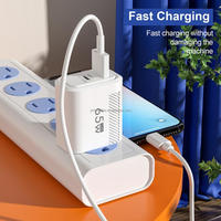 Cargador USB C GAN de 65W, Carga Rápida, Alta Velocidad, Adaptador de Cargador para Teléfono Móvil USB C para iPhone 17 16 15 14