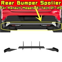 Car Rear Bumper Spoiler Lip Diffuser Modification Part For Renault Megane E-Tech 2021-2025 Bumper Protector Cover Accessories