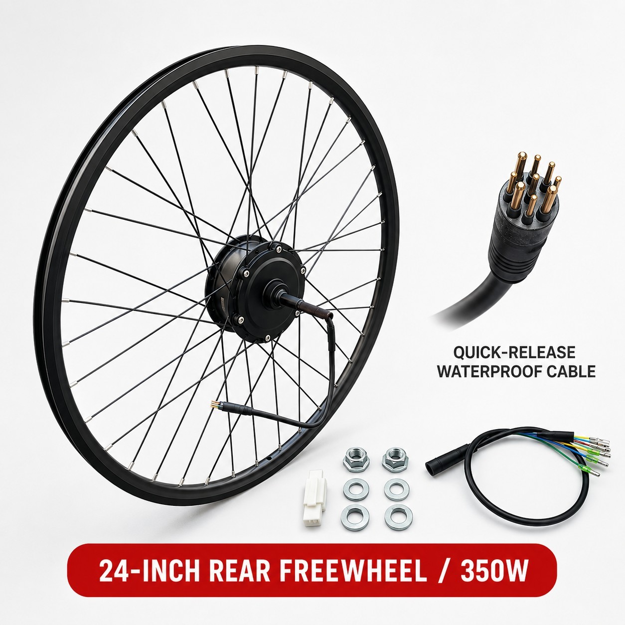 Rotatif à propulsion arrière, 24 pouces, 350W