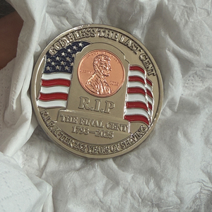 Moneta Commemorativa USA 250° Anniversario in Lega di Zinco Argentata, Penny dell'Aquila R.I.P. Ultimo Centesimo, Medaglia 3D a Rilievo Alto con Stampa Fronte-Retro, da Collezione - Product Image 5